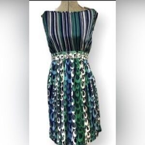 NWT Bebe stone trim shift dress. 100% silk. Size Small